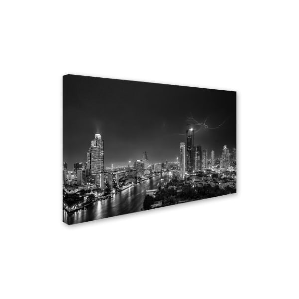 Stefan Schilbe 'Bangkok Lightning' Canvas Art,16x24